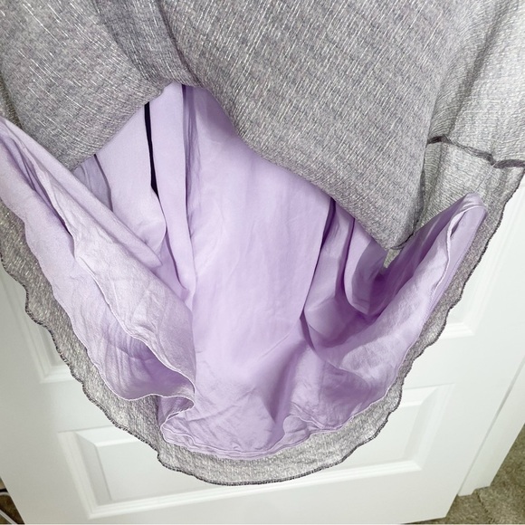 Adam Lippes New York Smocked Waist Dress in Printed Chiffon Lavender Multi NWT - Picture 7 of 12